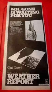 Weather Report Mister/Mr Gone Vintage ORIG 1978 Press/Magazine ADVERT 17.5"x 7.5 - Picture 1 of 3