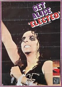 Vintage - Alice cooper - Promotional Poster For - Elected - 1972 - Very Rare