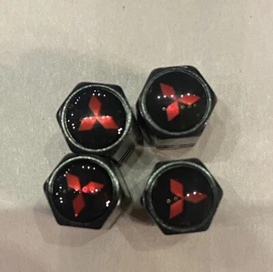 4pc Universal Tire Valve Stem Caps Dust Cover Tire Caps Mitsubishi - Bild 1 von 1