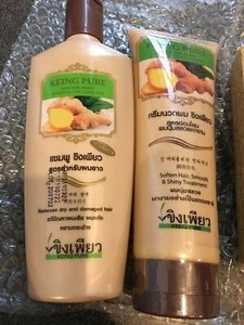 Keing Pure Nat Ginger Herbal Shampoo Promote Long Hair Growth Anti Fall 300ml - Picture 1 of 15