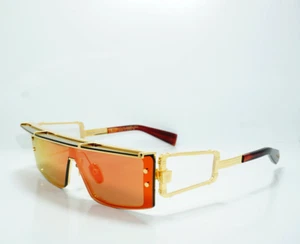 NEW AUTHENTIC BALMAIN  WONDER BOY - III  BPS-127C-145  GLD- RED  SUNGLASSES - Picture 1 of 7