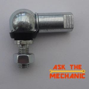 1 x 10 mm junta de bola y zócalo M6 hilo derecho enlace de engranaje de motocicleta - H - Imagen 1 de 5