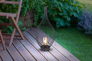 LUXUS LED SOLARLEUCHTE SOLARLAMPE GARTEN LATERNE AUßENLAMPE SCHWARZ 68222965 - Bild 1 von 12
