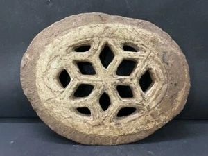 ANTICO ANTICO RARO PANNELLO FINESTRA PIETRA PESANTE INTAGLIATO A MANO FORMA UNICA / JALI - Foto 1 di 12