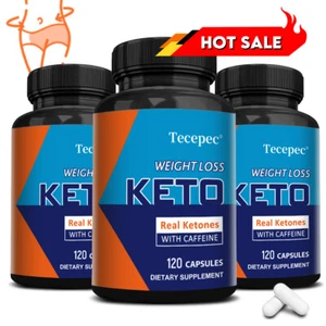 WEIGHTLOSS KETO Real Ketones WITH CAFFEINE HELP REDUCE APPETITE CAPSULES - Picture 1 of 15