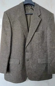 VINTAGE SCOTT INTERNATIONAL 44" SHORT MENS TWEED CHECK JACKET - Picture 1 of 6