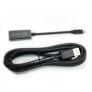 Amber USB-C Type to DisplayPort Adapter + DisplayPort Cable 6Ft - Picture 1 of 3