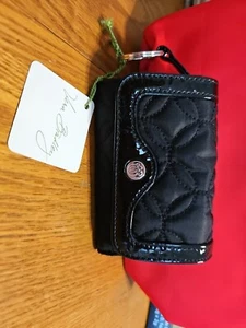 Portafoglio Vera Bradley Plaza e Chiave, Nylon Nero, 10656-406 Nuovo con etichette - Foto 1 di 4