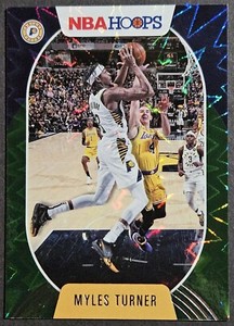 2020-21 Panini NBA Hoops Green Explosion #199 Myles Turner Indiana Pacers SP /89
