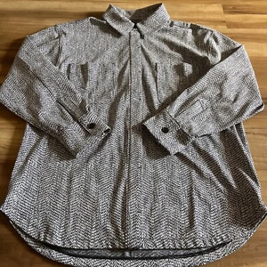 Athleta Damen Shirtjacke Größe M Flechtstruktur Shacket Knopf - Bild 1 von 13