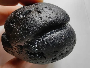 Tektite Philippinite Individuale 324g Bicolite, Vetro Impatto Meteorite MASSICCIO - Foto 1 di 11