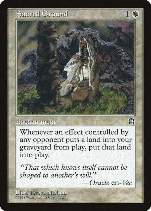 Magic The Gathering MTG SACRED GROUND Stronghold NM Near Mint - Image 1 of 1