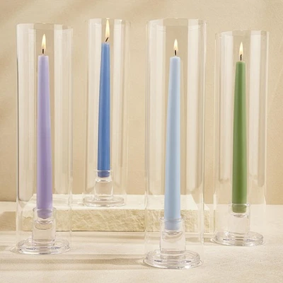 Hurricane Candle Holder Thickened Cylinder Covers 4 Pcs Taper Candle Sticks H... - Image 1 of 4