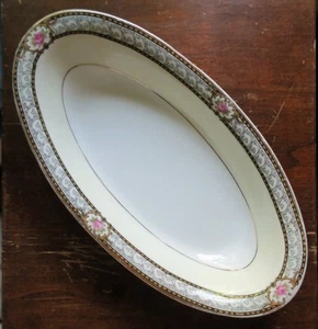 NORITAKE 8 1/4" ovale Süßigkeiten-/Nussschale - unbekanntes Muster - Bild 1 von 4