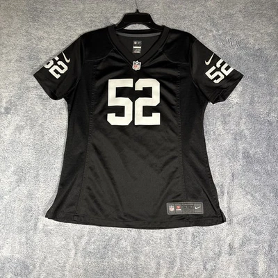 Camiseta deportiva oficial de los Raiders de Khalil Mack #52 Nike On Field talla grande de la NFL para hombre Foto 1 de 4