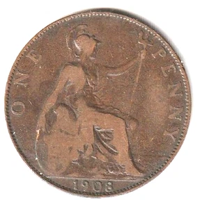 1908 | Un Penny | Gran Bretagna | Edoardo VII | Fine | KM# 794,2 - Foto 1 di 2