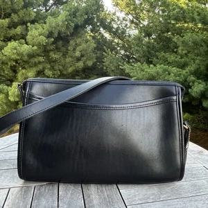 Bolso de Mano Coach Taylor 9944 Vintage Cuero Negro Bolso de Hombro Hecho en EE. UU. 80-90s - Imagen 1 de 14