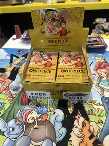 Kingdoms of Intrigue Booster Pack One Piece Card Game OP-04 Englisch Neu Sealed - Bild 1 von 3