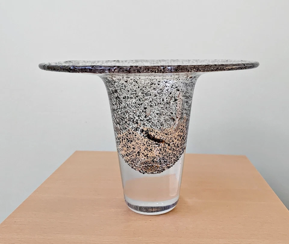 UNUSUAL Bengt Orup for Hyllinge Cinder / Stromboli vase c1964 - not Johansfors - Image 1 of 4