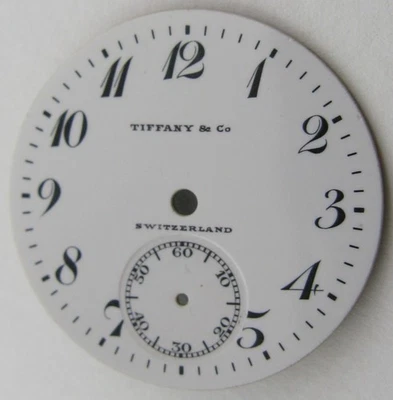 Reloj Tiffany & Co. de porcelana vintage esfera a presión diámetro 22,9 mm Foto 1 de 3