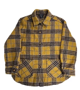 Karen Kane Mujer XL Amarillo Camisa a Cuadros Chaqueta Abrigo Ligero Tweed Hecho en EE. UU. - Imagen 1 de 15
