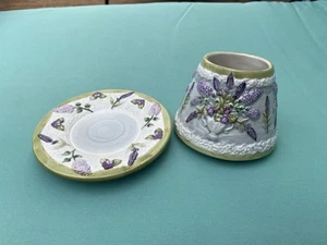 Candle Topper & Plate FRESH LAVENDER Purple America Yankee Candle Small READ - Picture 1 of 10