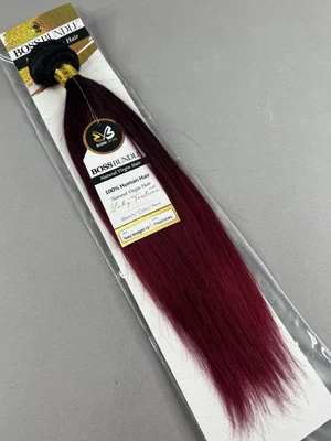 "Extensiones de cabello 100 % humano liso Boss Bundles TTNat/9JBG Borgoña Ombre" Foto 1 de 4