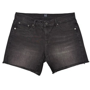 Pantalones cortos de mezclilla de tiro medio negros lavados GAP talla 30 - Imagen 1 de 2