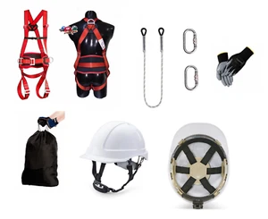 SET Dachdecker Kletterschutz Fallschutz Sicherheitsgurt Seil Helm geprüft DIN361 - Bild 1 von 5