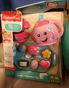 NEW Fisher Price Laugh and Learn Sweet Manners Tea Set Teapot Toys Toddler Kids - Picture 1 of 12