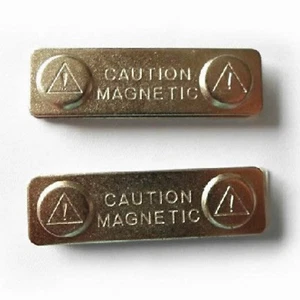 Magnetic Name Badge with Self Adhesive UK - Metal Back (45mm x 13mm) - Picture 1 of 6