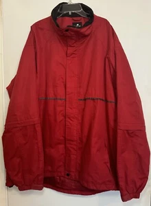 The Weather Co Giacca Uomo Taglia XL Impermeabile Full Zip Rosso Zip Braccia Vedi Foto - Foto 1 di 11