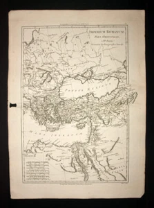 L'EMPIRE ROMAIN ORIENTAL carte géographique de Bonne en 1787 antic old map - Imagen 1 de 3