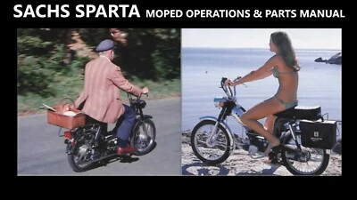 SACHS SPARTA MOPED OPERATIONS & PARTS MANUAL 115pgs for Scooter Repair & Service - Image 1 of 4