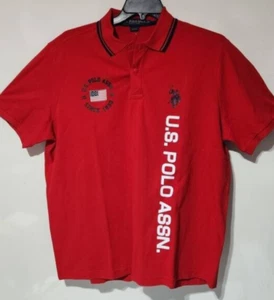 US Polo Assn Men's Collared Polo Shirt XXL Red NWT - Picture 1 of 3