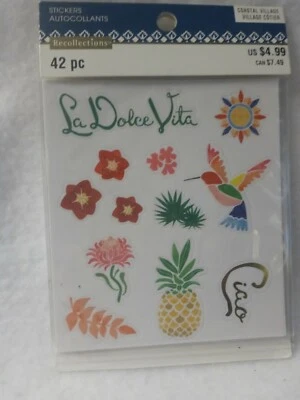 Adesivos para scrapbooking -- 42 peças Coastal Village Ciao La Dolce Vita - Imagem 1 de 3