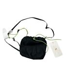 FABLETICS BLACK MINI CROSSBODY BAG WITH BUNGEE CORD DETAILS, NEW