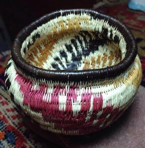 Wounaan-Embera Classic Design Basket Chunga Fiber-Panama Region small vintage - Picture 1 of 9