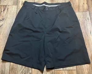 Under Armour Golf Shorts Black Pleat Front Tag 38 Measure 39 Quick Dry 8.5” Ins - Picture 1 of 3
