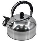 2 L Stainless Steel  Whistling Camping Kettle  Cordless Gas Hob Kitchen  Teapot