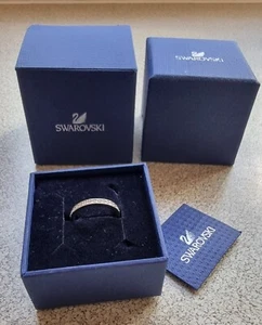 Swarovski Silver Rhodium Plated "Rare Collection" Ring Size 50 All Boxed and Bag - Picture 1 of 8