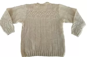 Maglione pullover unisex pescatore fatto a mano vari punti disegno grosso - Foto 1 di 6