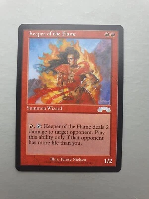 Keeper of the Flame, MTG Exodus (1998), Uncommon Red Creature NM - Image 1 of 2