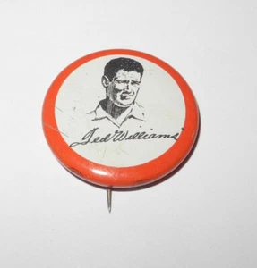 1960's Sears Roebuck Baseball Ted Williams Boston Red Sox Pin Button Pinback - Picture 1 of 2