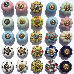 Ceramic knobs porcelain pulls handles for doors drawer cupboard cabinet wardrobe - Picture 1 of 75