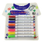 8pcs Textile Marker Fabric Paint Pen Diy Crafts T-Shirt Pigment Painting P ZR