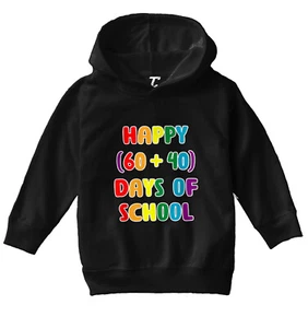 Happy (60+40) Days Of School - Milestone Math Student Toddler/Youth Hoodie - Picture 1 of 12