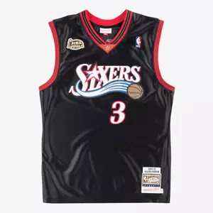 Men's Allen Iverson Black Philadelphia 76ers 2000/01 Authentic Jersey - Picture 1 of 2