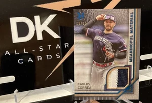 CARLOS CORREA 2023 Museum Collection MEANINGFUL MATERIALS BLUE PATCH RELIC /20 - Picture 1 of 5