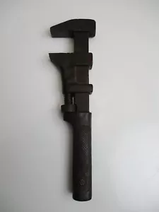 Antique PEXID 10 Inch Adjustable Monkey Wrench - Steel Handle Grips - Picture 1 of 24